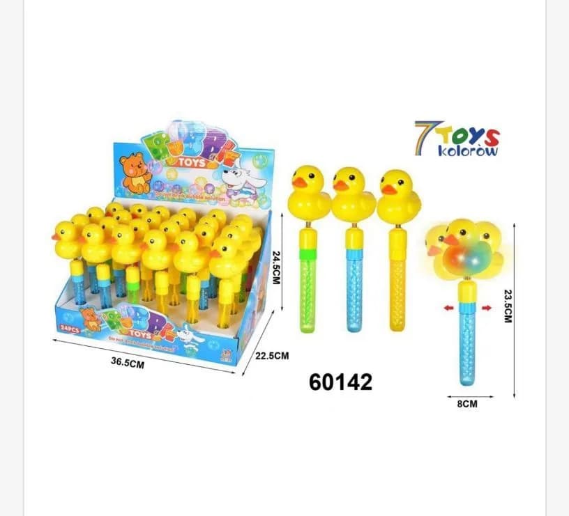 Zabawki do Baniek Mydlanych Kaczki Żółte 8cm