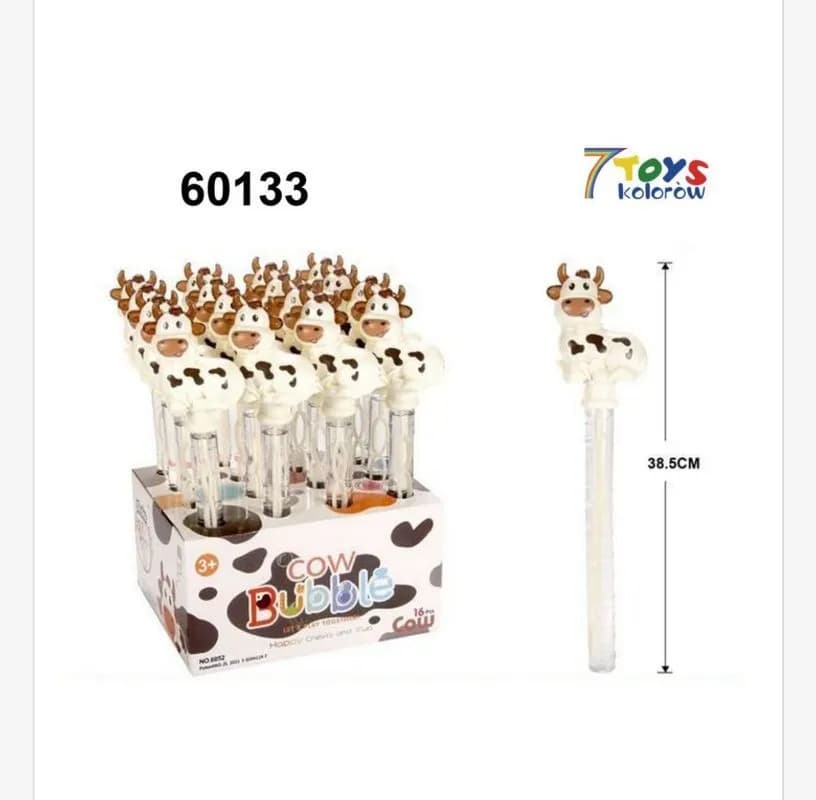 Pistolet do baniek w kształcie krowy 38cm 60133