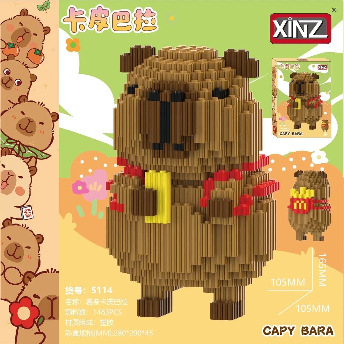 Klocki Kapibara 1483PCS XINZ Zestaw Konstrukcyjny 16,5cm