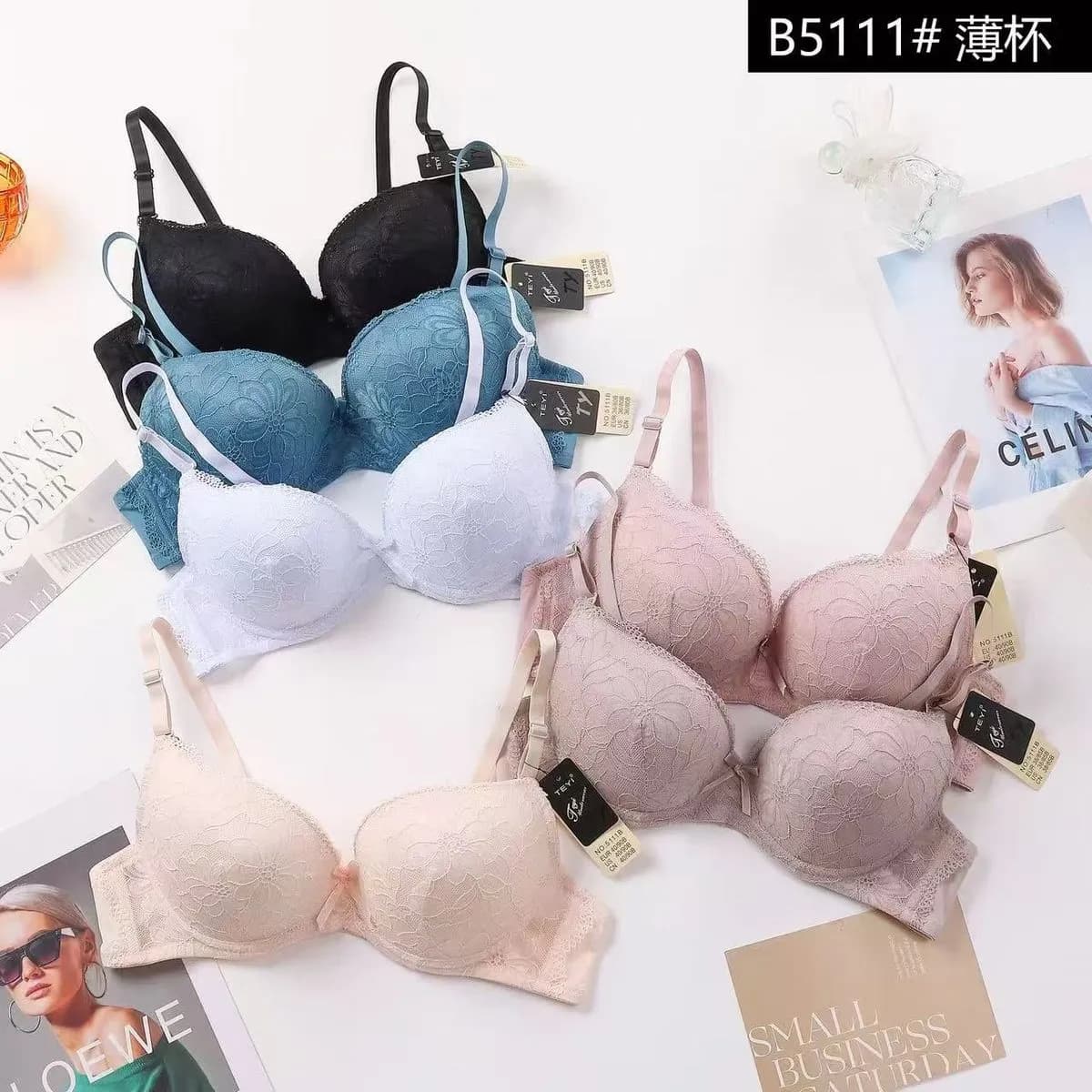 Biustonosze damskie koronkowe TEYI B5111B - Mix kolorów