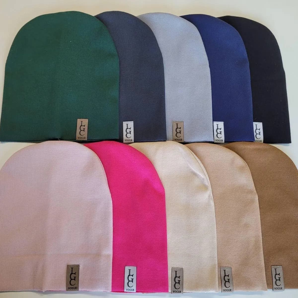 Czapka damska dziecięca prążkowana LGC Vogue mix 10szt
