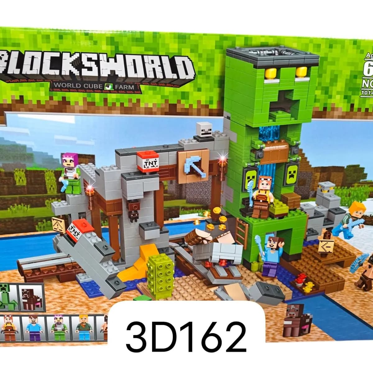 Klocki Blocksworld 1014PCS Zestaw Wieża Creeper NO.162