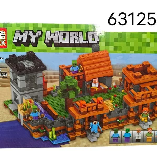 Klocki My World 1172PCS PRCK 63125 Zestaw Wioska z Figurkami