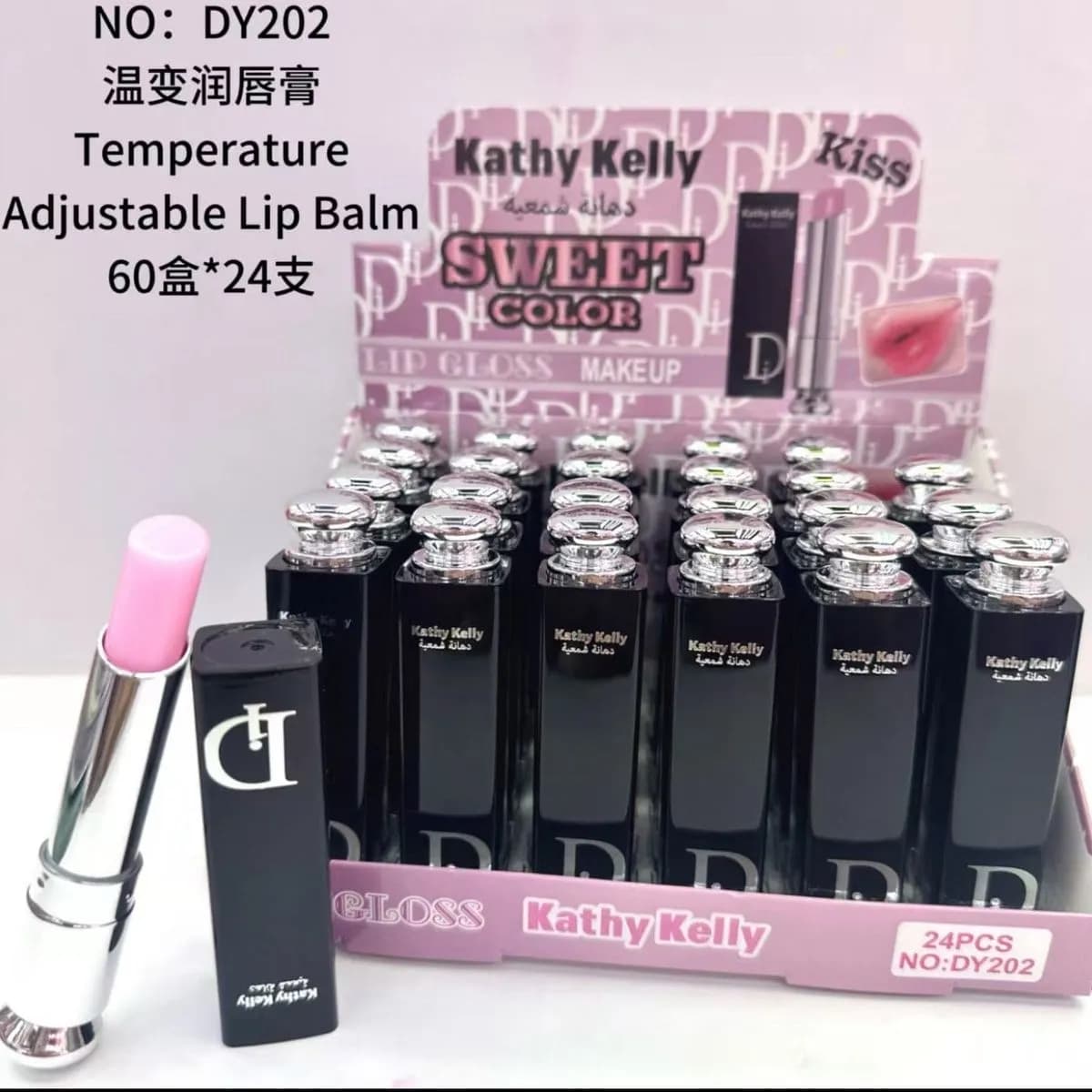 Pomadka do Ust Kathy Kelly Temperature Adjustable 24 szt.