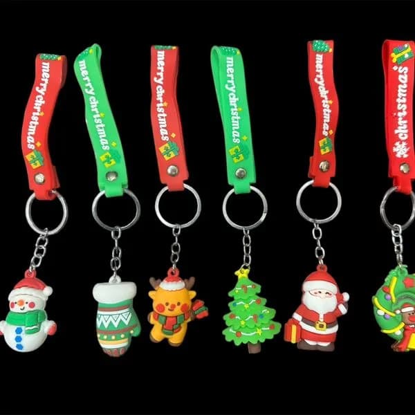 Breloki świąteczne PVC - Świąteczne figurki, 6 wzorów