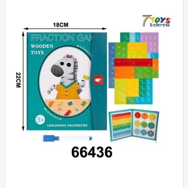 Zabawki Fraction Game Wooden Toys