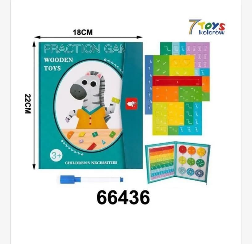 Zabawki Fraction Game Wooden Toys