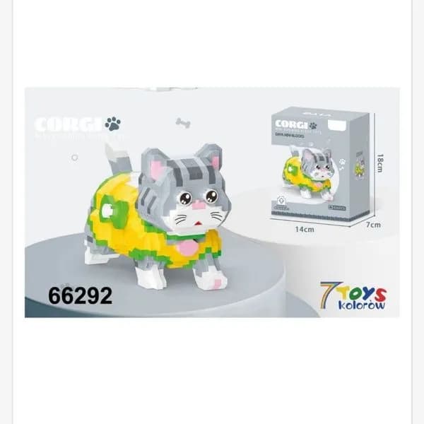 Zestaw klocków Kocia Corgi 14cm x 7cm x 16cm
