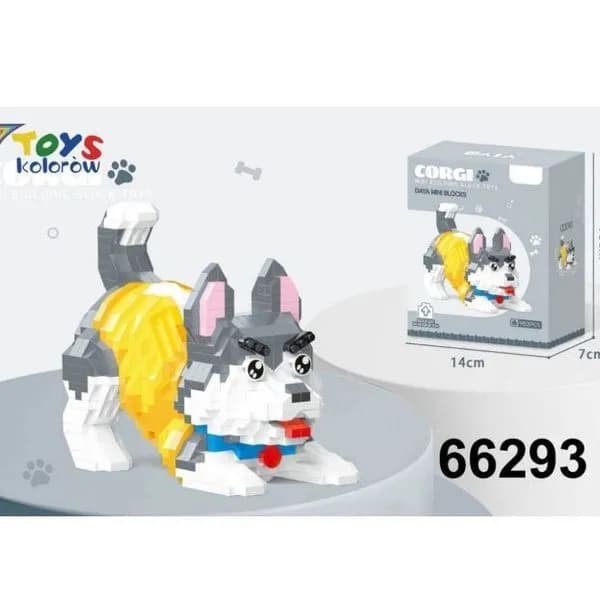 Zestaw klocków LEGO Corgi szaro-żółty 66293