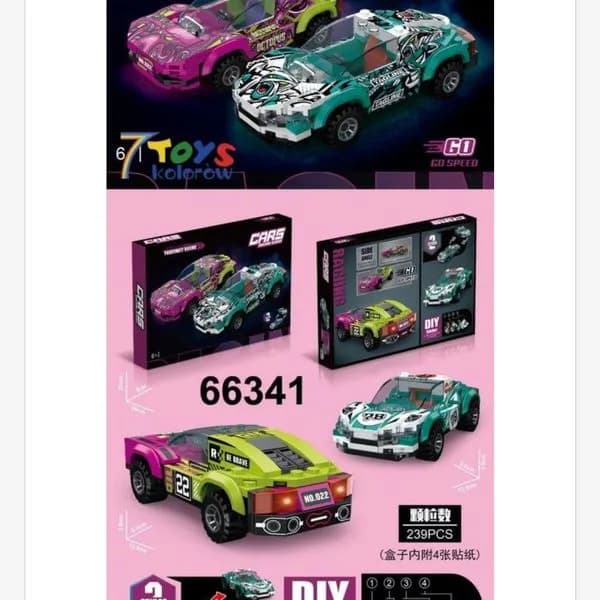 Zestaw klocków 239 el. Samochody wyścigowe Cars 66341