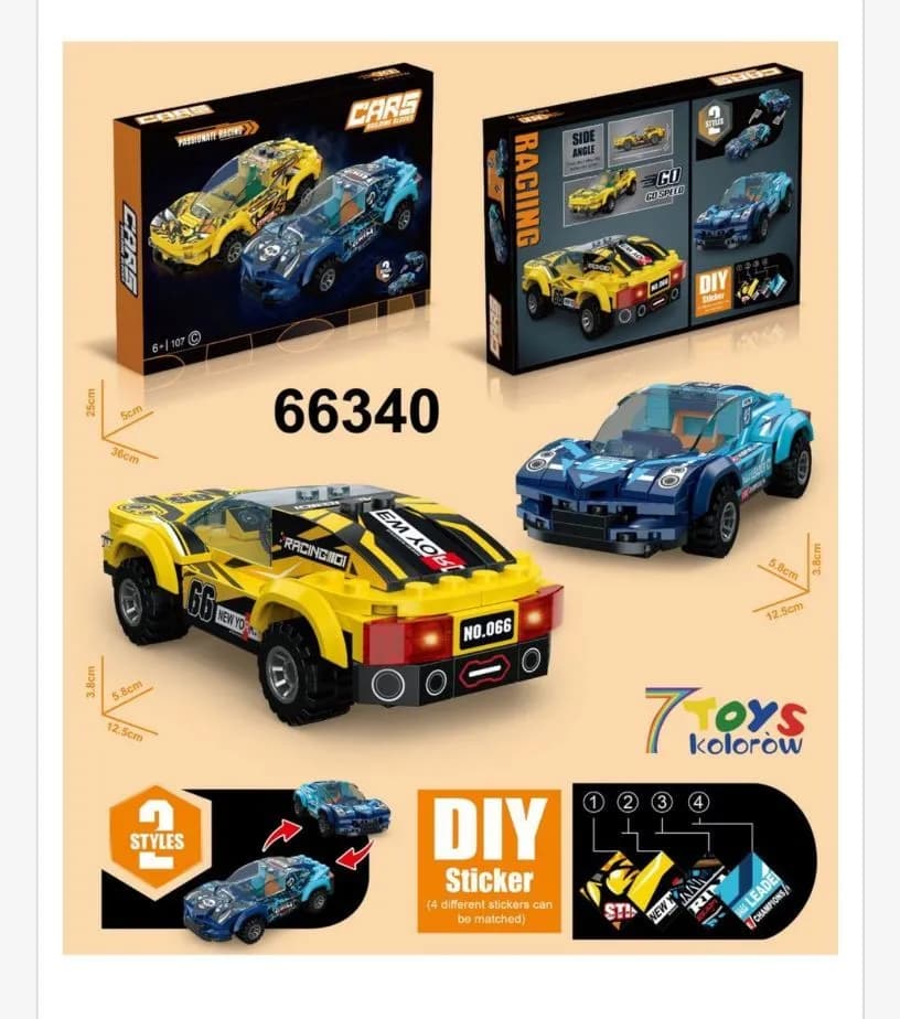 Zestaw klocków LEGO Cars Racing 66340, 2 modele samochodów