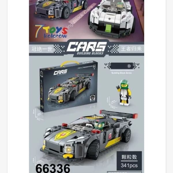Zestaw klocków 341PCS Samochód wyścigowy 66336