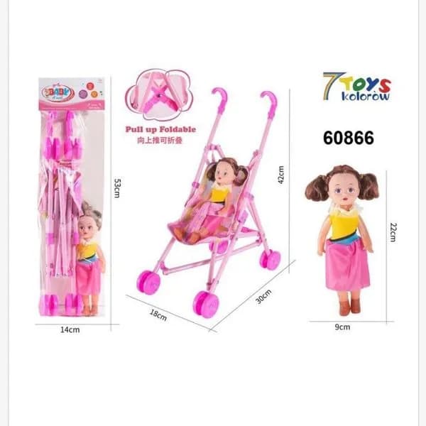 Zabawki Wózek z Lalka