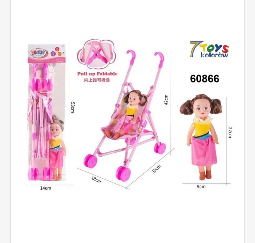 Zabawki Wózek z Lalka