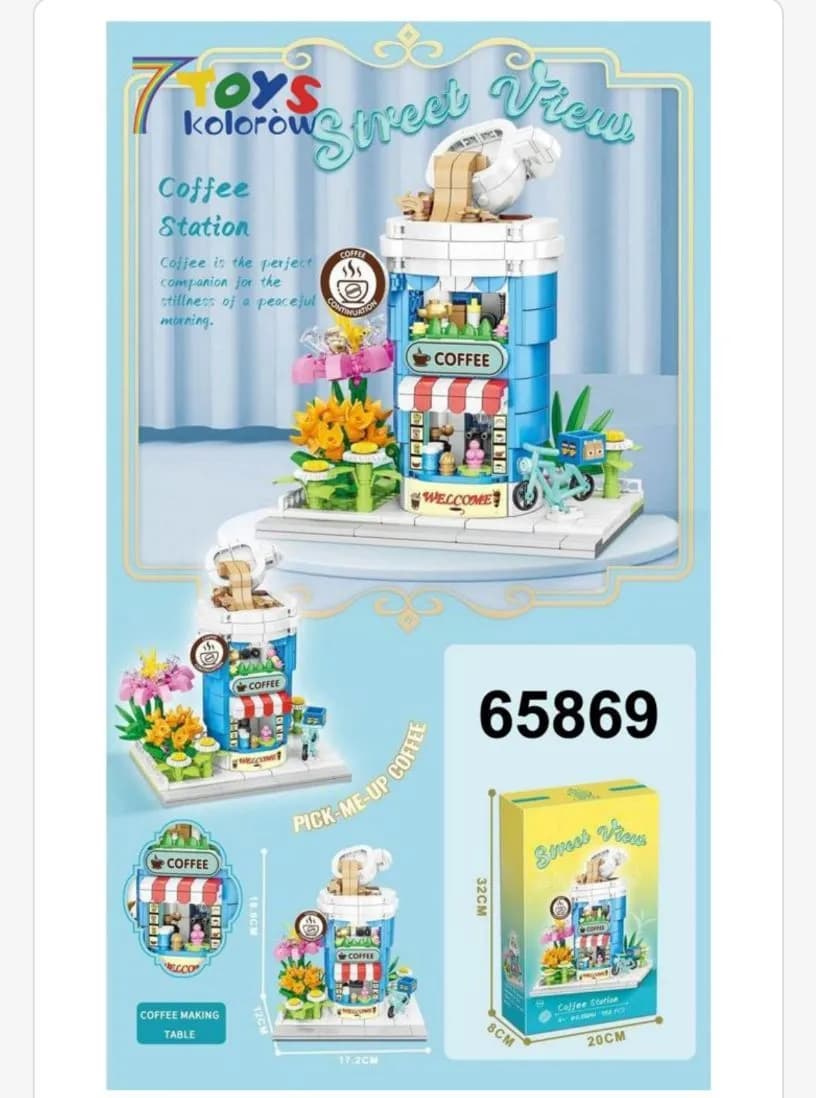 Zestaw klocków Street View Coffee Station 552PCS