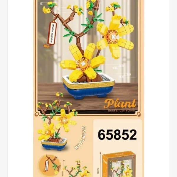 Zestaw klocków Kwiaty Żółte Plant 65852