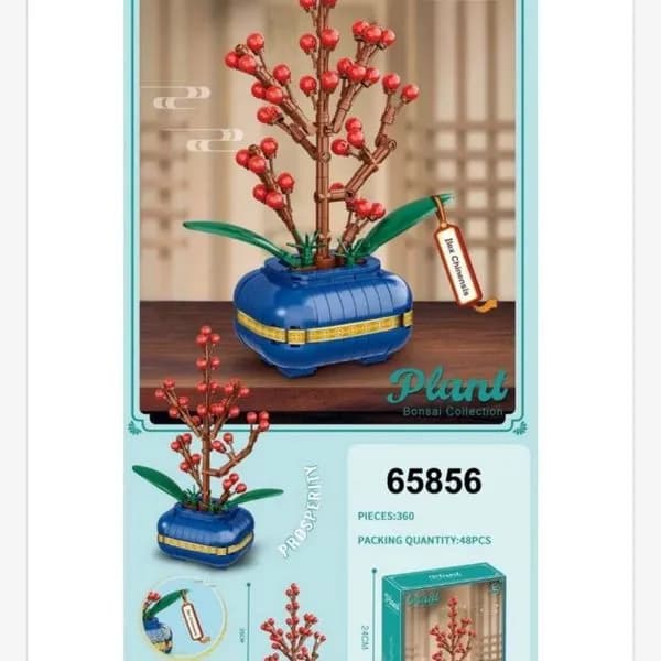 Zestaw klocków 7TOYS roślina kwiaty w doniczce 65856