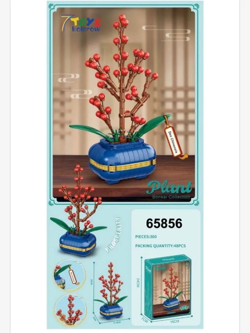 Zestaw klocków 7TOYS roślina kwiaty w doniczce 65856