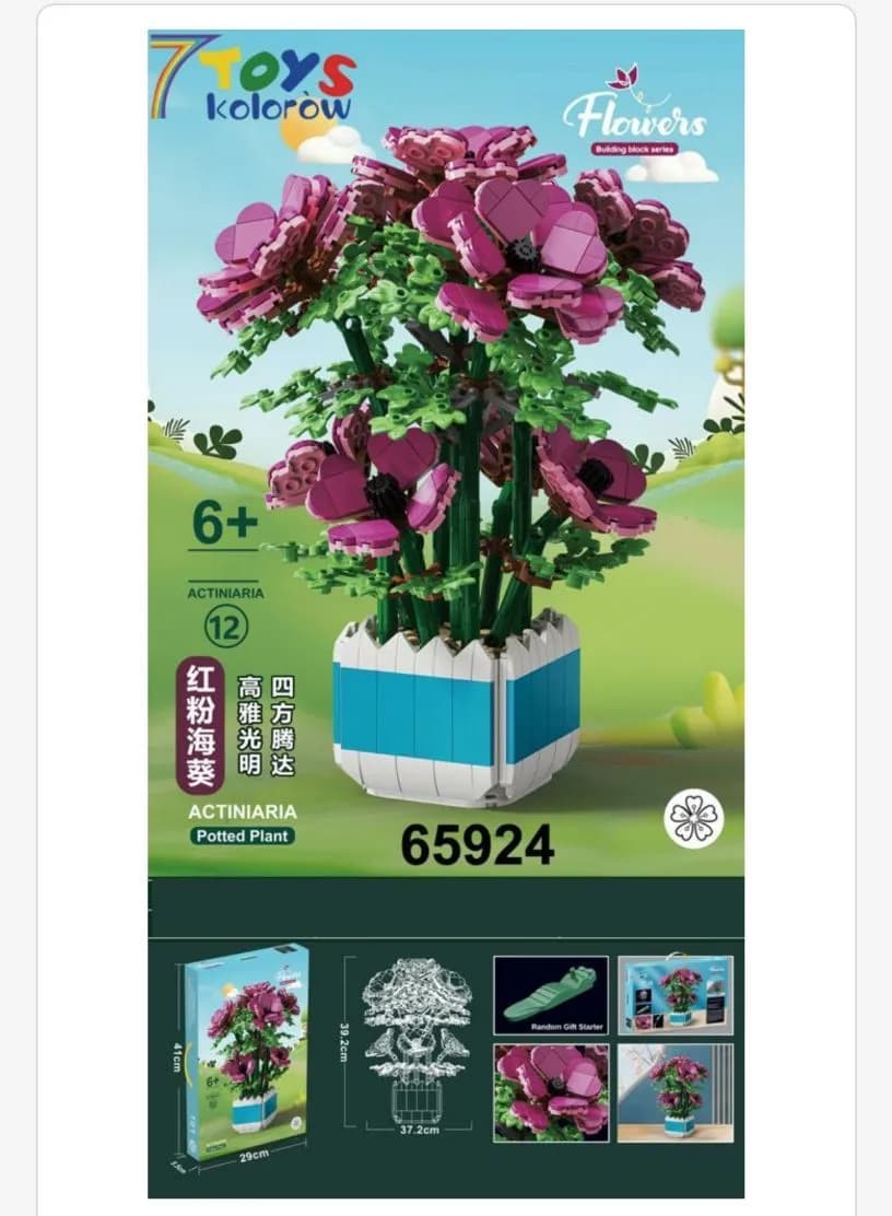 Zestaw klocków Kwiaty Anthurium Potted Plant 65924 6+