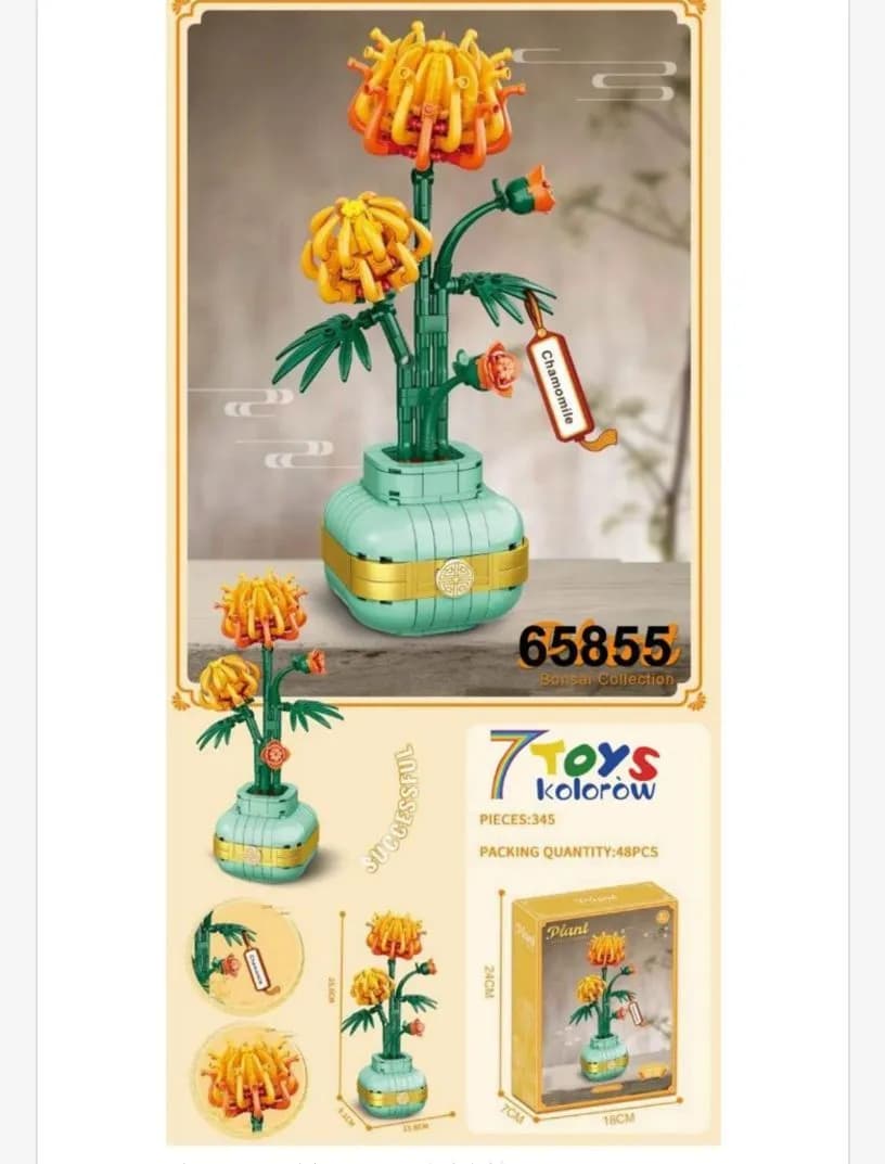 Zestaw klocków kwiaty w wazonie 6585 498 pcs