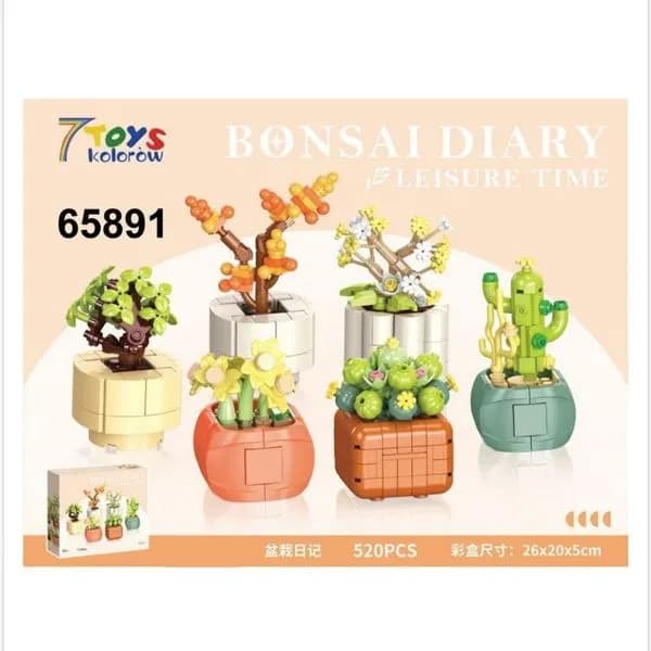 Zestaw klocków 7Toys Bonsai Diary Kolorow - 520 pcs