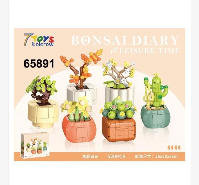 Zestaw klocków 7Toys Bonsai Diary Kolorow - 520 pcs