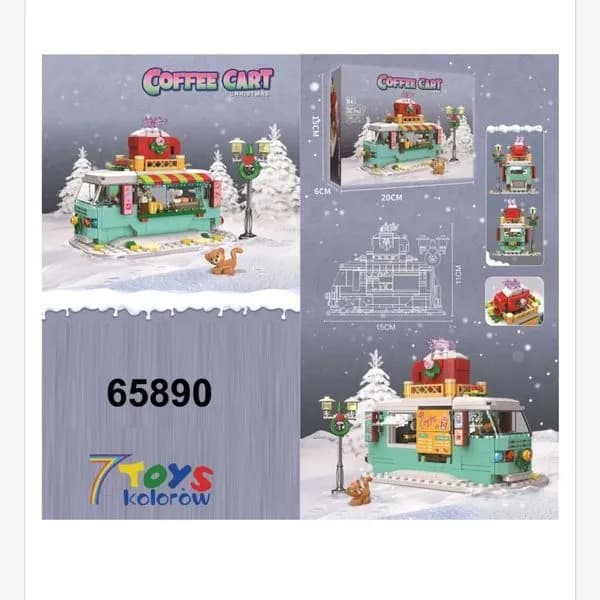 Zabawki Klocki Coffee Cart 65890 Zielony Wóz 20x6 cm