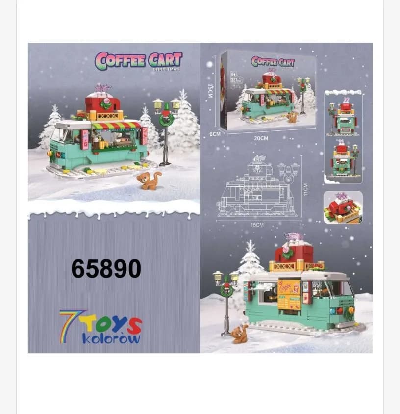 Zabawki Klocki Coffee Cart 65890 Zielony Wóz 20x6 cm