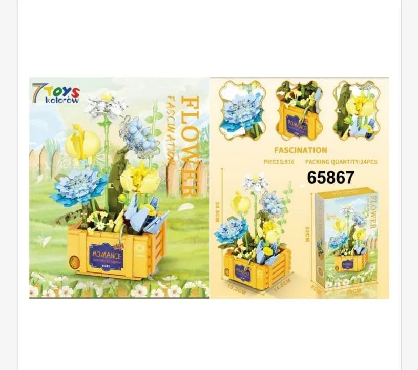 Zabawki Klocki Kwiaty Fascination 65667 516PCS