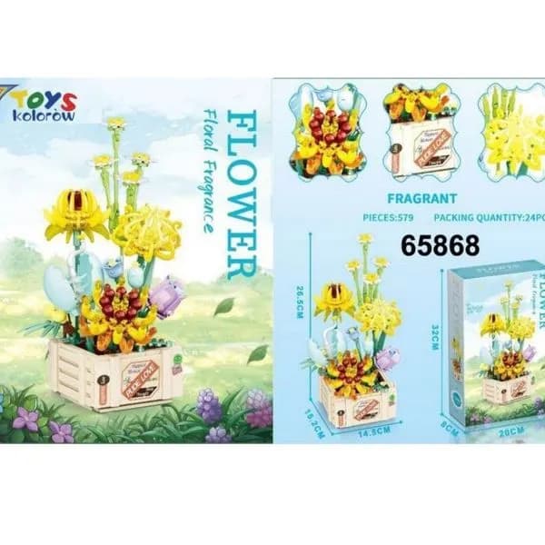 Zabawki Klocki Kwiaty Flower 579PCS