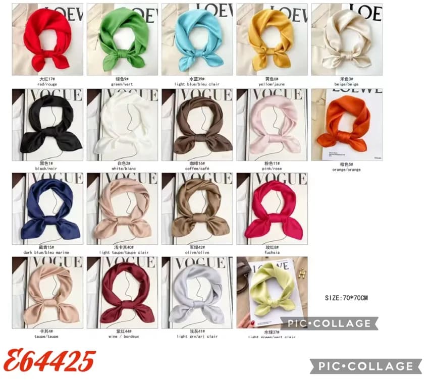 Chustka damska jedwabna 52x70cm SKU 250226-315