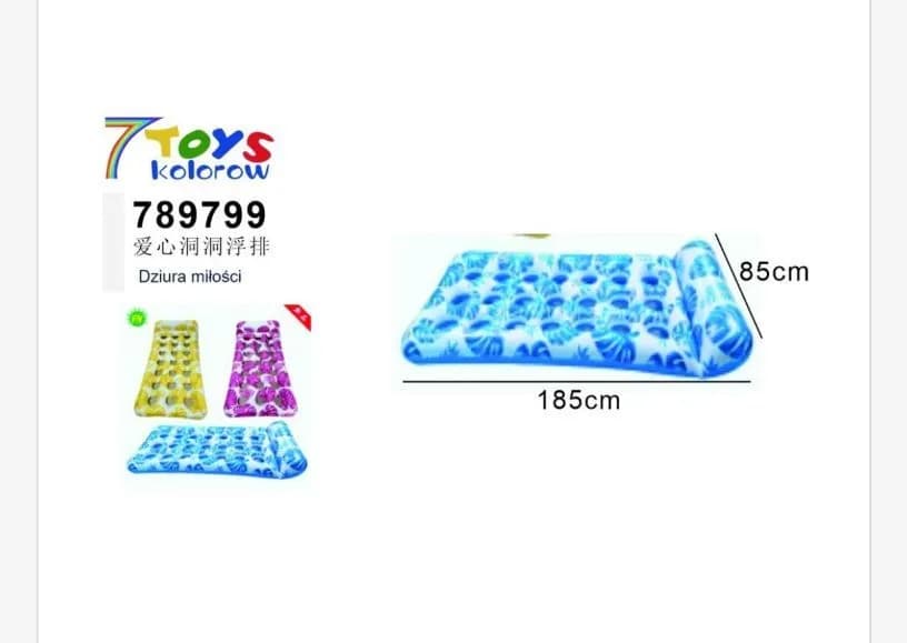 Mata dmuchana do basenu 185cm niebieska/fioletowa