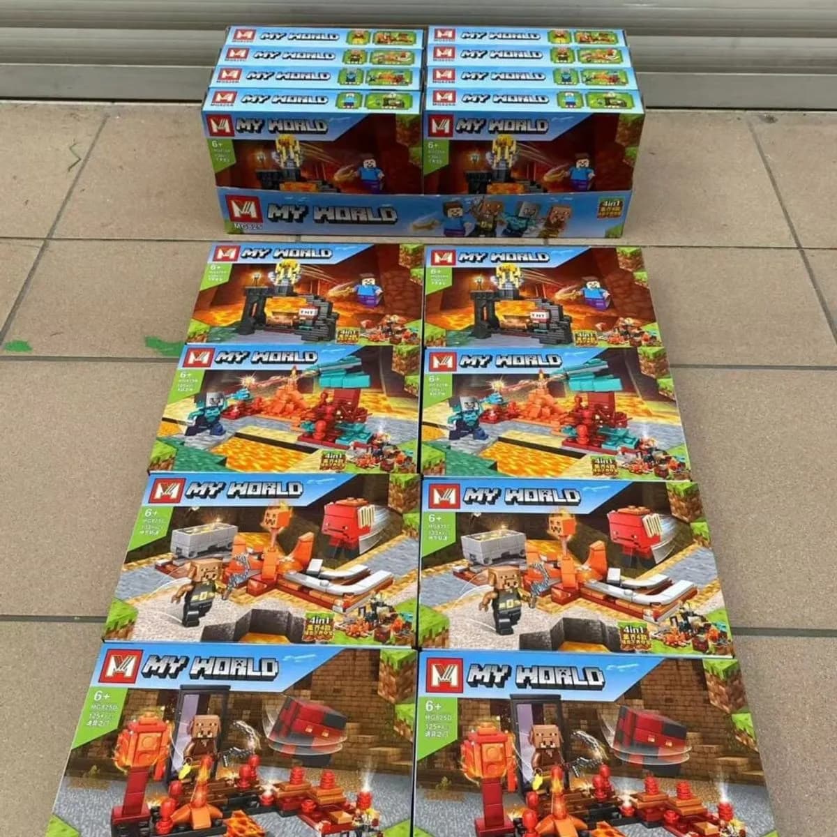 Zabawka Klocki My World 8 szt - Zestaw Konstrukcyjny 4w1