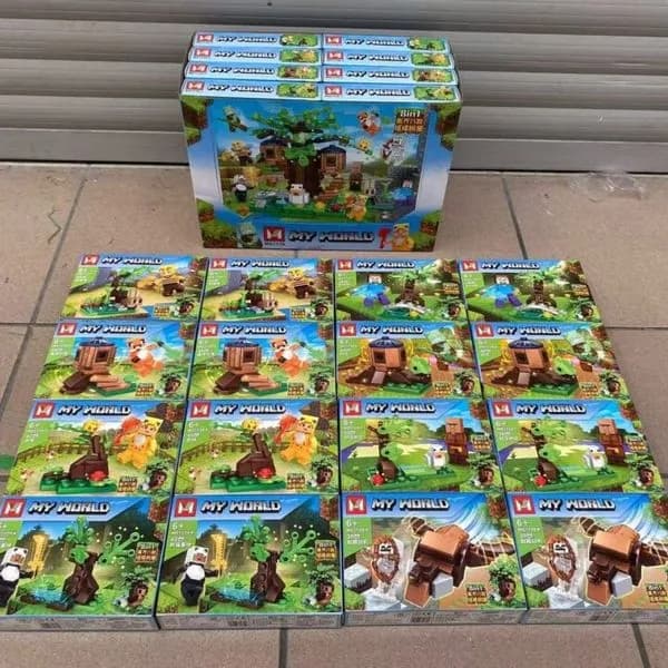 Zabawka Klocki My World - Zestaw Figurek i Budowli, 16 szt.
