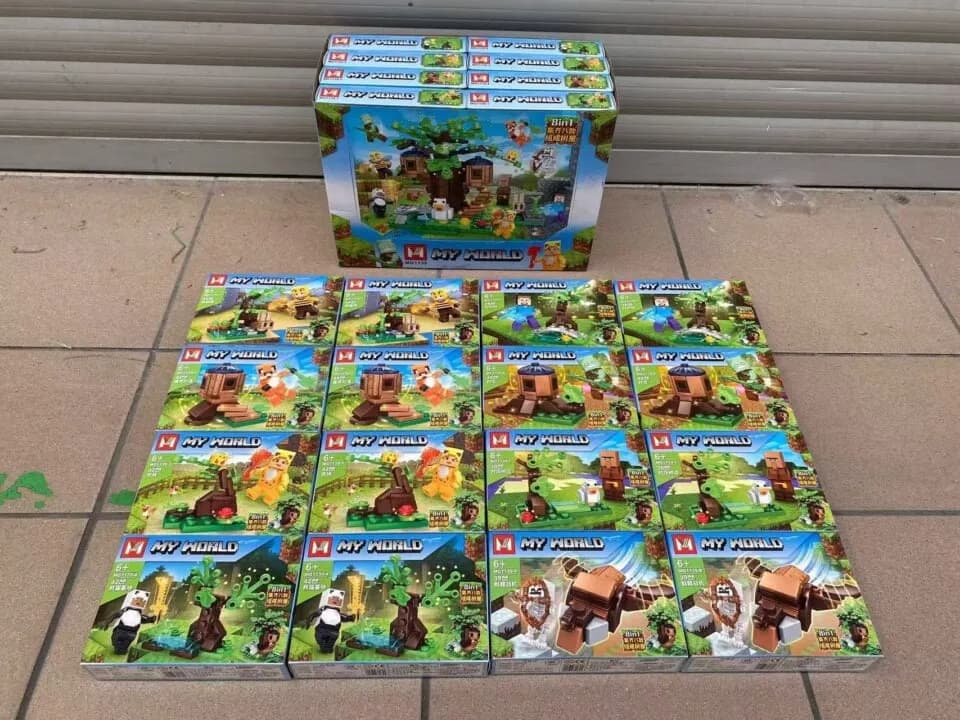 Zabawka Klocki My World - Zestaw Figurek i Budowli, 16 szt.