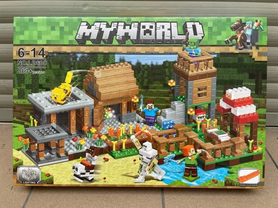 Klocki My World 863PCS Zestaw Wioska z Oświetleniem LED NO.LD600