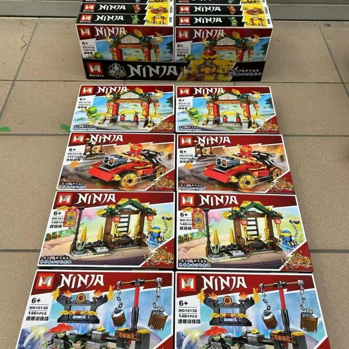 Zabawka Klocki Ninja MG1613 Zestawy 140+ el. 8 szt