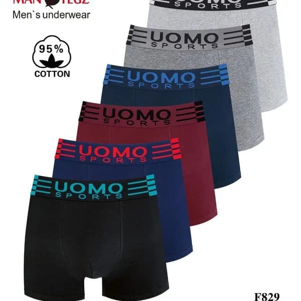Bokserki męskie UOMO SPORTS bawełniane mix kolorów L-3XL 12 szt.