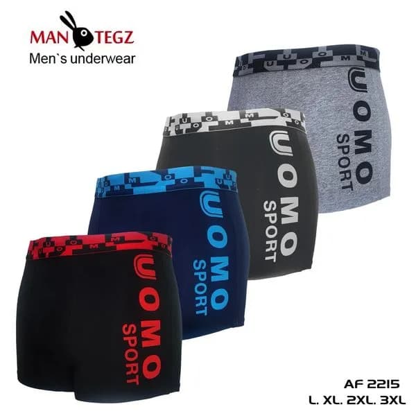 BOKSERKI MĘSKIE MANTEGZ UOMO SPORT, mix kolorów, rozmiary L-3XL