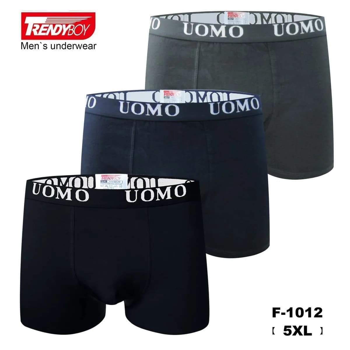 Bokserki męskie TRENDYBOY UOMO 5XL bawełniane, mix kolorów