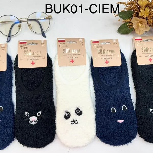 Damskie stopki bukle rozmiar 35-38, ciepłe skarpety Soxlandia