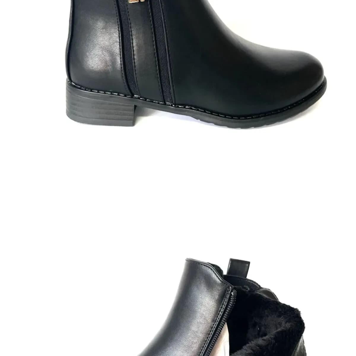 Botki damskie ocieplane czarne H2178B, rozmiary 36-41