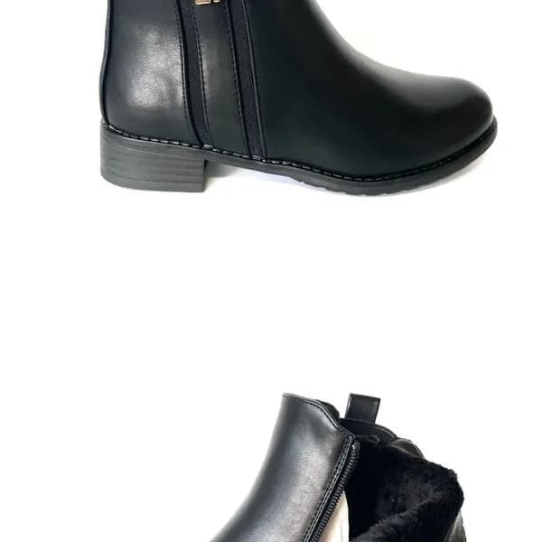 Botki damskie ocieplane czarne H2178B, rozmiary 36-41