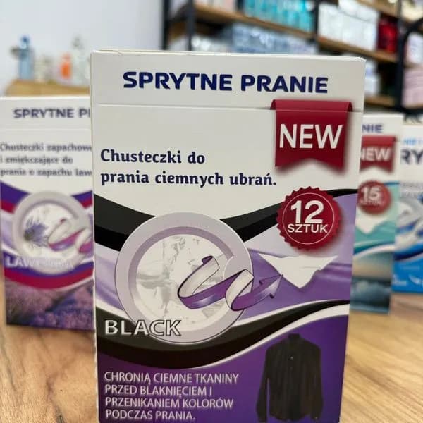 Sprytne Pranie Black Chusteczki