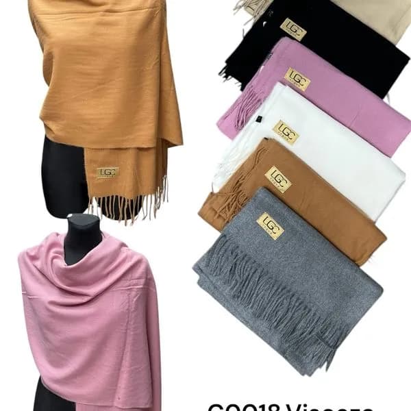 Szaliki Damskie LGC Vogue z Wiskozy i Wełny, Mix Kolorów