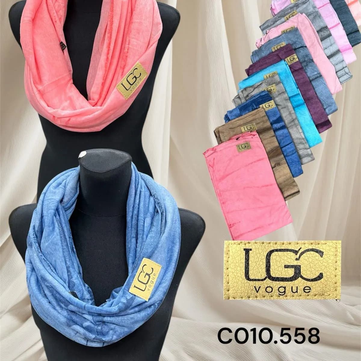 Apaszka Damska Komin Bawełniany LGC Vogue - Mix Kolorów