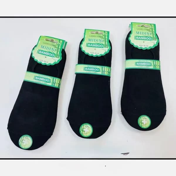 Skarpetki damskie midi z bambusa czarne