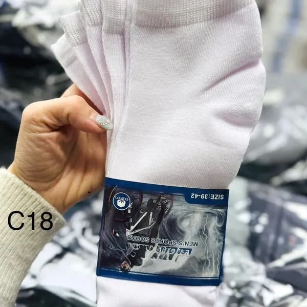 Skarpetki męskie białe sportowe C18 40-46