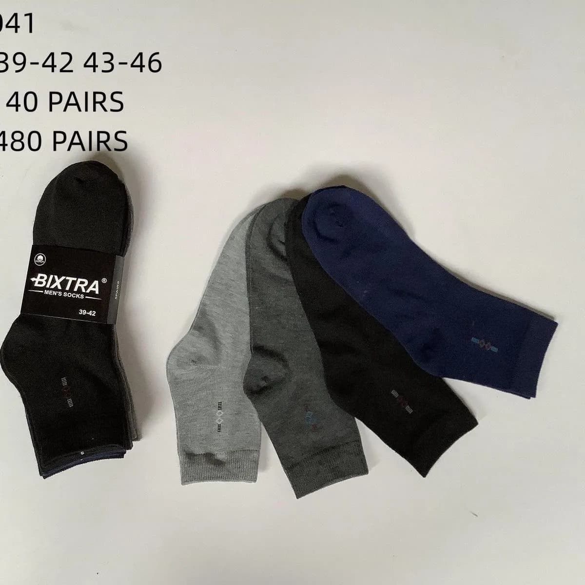 Skarpetki męskie Bixtra NO:2041-42-46, rozmiar 39-46, 40 par