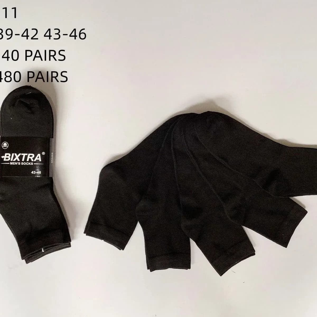 Skarpetki męskie Bixtra czarne rozmiar 39-46